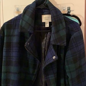 Blue & green plaid jacket